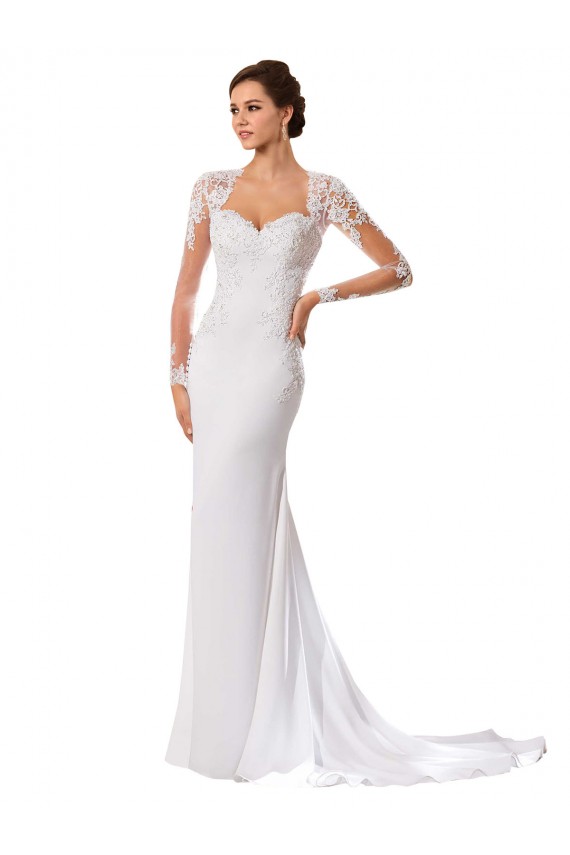 Usine Blanc Fourreau Mousseline Dentelle Robes de mariée