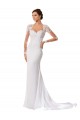 Usine Blanc Fourreau Mousseline Dentelle Robes de mariée