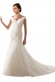 Usine Blanc Fourreau Épaule Dénudée Tulle Robes de mariée