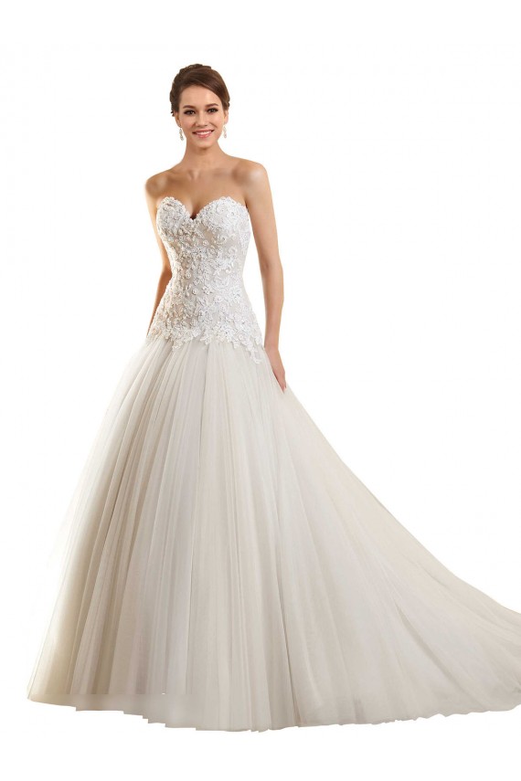 Usine Blanc Princesse Tulle Dentelle Robes de mariée