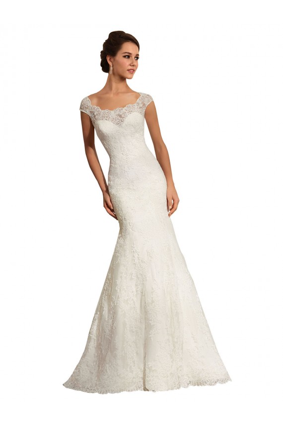 Usine Blanc Sirène Bateau Dentelle Robes de mariée