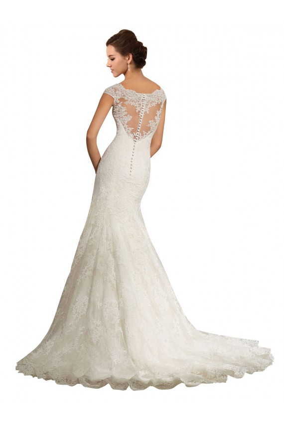 Usine Blanc Sirène Bateau Dentelle Robes de mariée