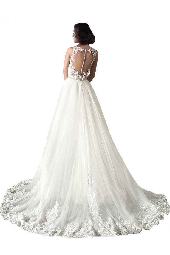 Usine Blanc Sirène Tulle Dentelle Robes de mariée