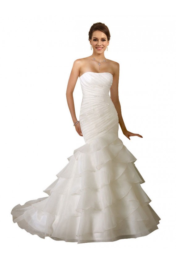 Usine Blanc Sirène Tulle Robes de mariée
