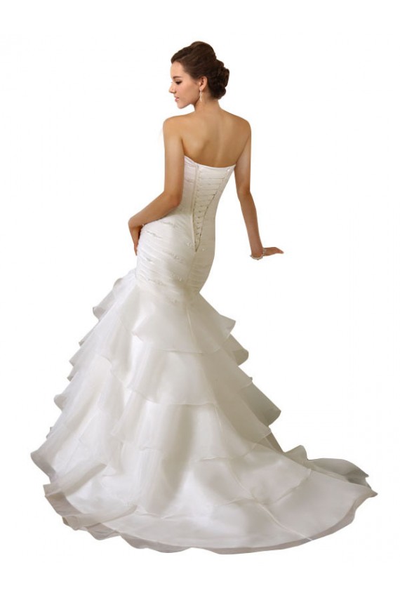 Usine Blanc Sirène Tulle Robes de mariée