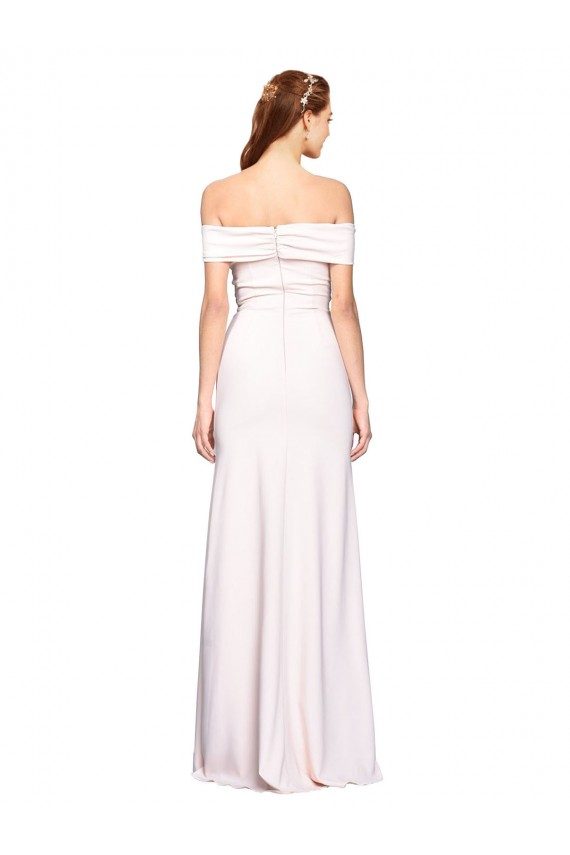 Usine Blanc Sirène Épaule Dénudée Crêpe Stretch Longue Formelles Robes demoiselle d'honneur / Robes de soirée / Robes de bal