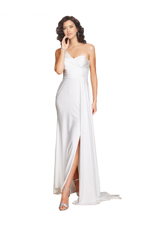 Usine Blanc Trapèze Satiné Soyeux Robes de mariée
