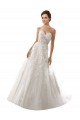 Usine Blanc Trapèze Tulle Dentelle Robes de mariée
