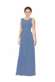 Usine Bleu Windsor Fourreau Illusion Mousseline Longue Robes demoiselle d'honneur