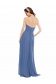 Usine Bleu Windsor Trapèze Sans bretelle Mousseline Longue Robes demoiselle d'honneur