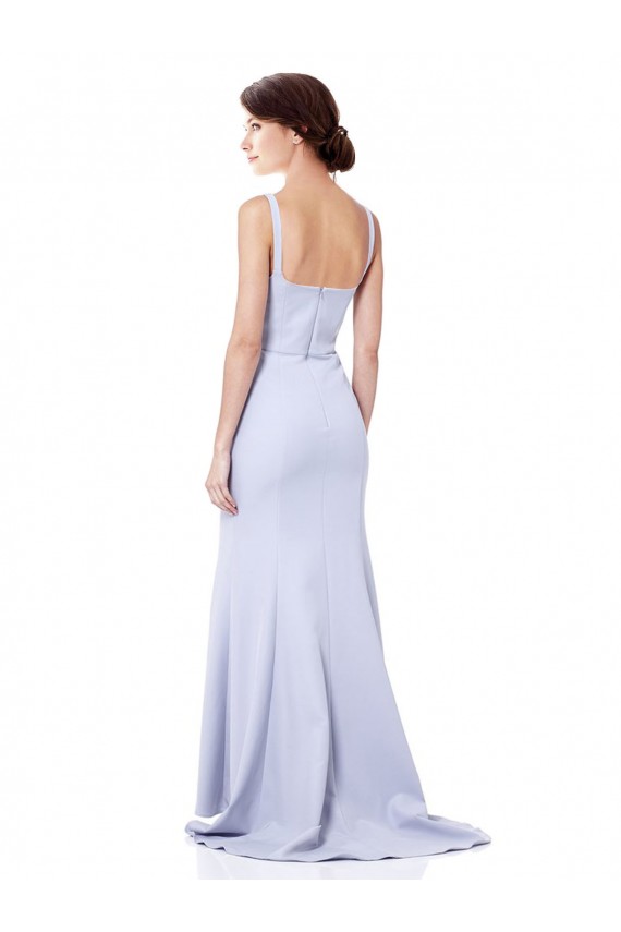 Usine Bleu ciel clair Sirène Bretelles spaghetti Crêpe Stretch Longue Formelles Robes demoiselle d'honneur / Robes de soirée / Robes de bal