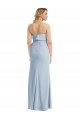 Usine Bleu ciel clair Trompette Sans bretelle Crêpe Stretch Longue Robes demoiselle d'honneur / Robes de bal