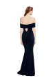 Usine Bleu marine foncé Sirène Épaule Dénudée Crêpe Stretch Longue Formelles Robes demoiselle d'honneur / Robes de soirée / Robes de bal