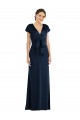Usine Bleu marine foncé Trompette Épaule Dénudée Crêpe Stretch Longue Formelles Robes demoiselle d'honneur / Robes de soirée / Robes de bal