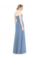 Usine Bleu poussiéreux Sirène Sans bretelle Mousseline Longue Robes demoiselle d'honneur