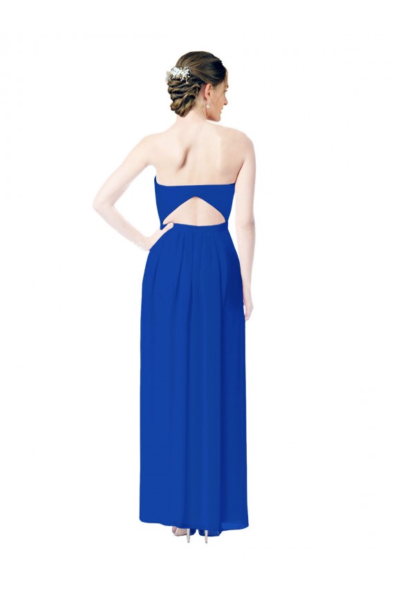 Usine Bleu roi Fourreau Mousseline Longue Robes demoiselle d'honneur