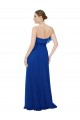 Usine Bleu roi Trapèze Sans bretelle Mousseline Longue Robes demoiselle d'honneur