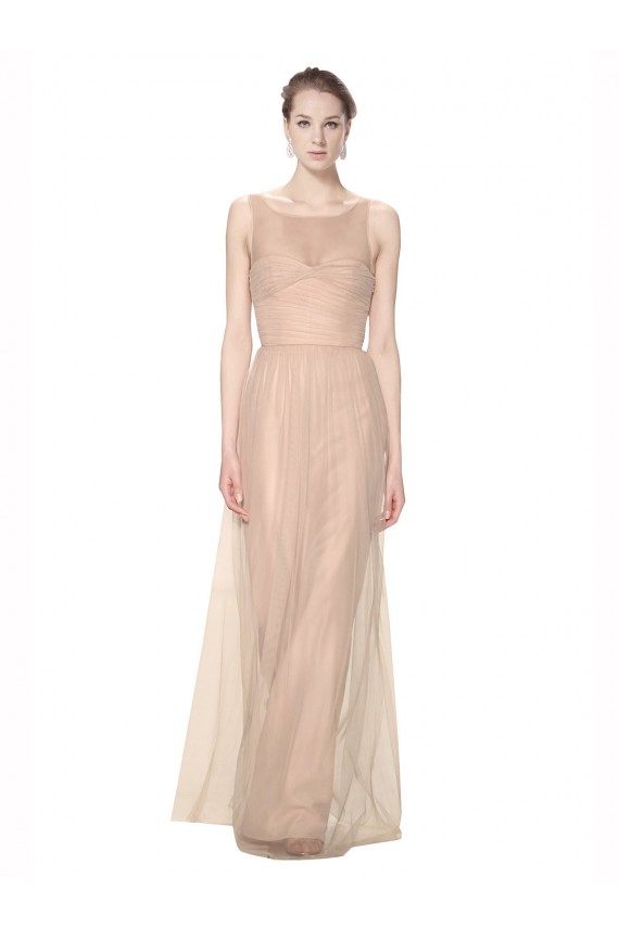 Usine Blush 95 Fourreau Illusion Tulle Longue Robes demoiselle d'honneur