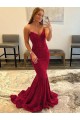 Usine Bordeaux Fourreau Balayage train Paillettes Velours Longue Robes de bal