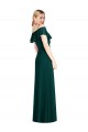 Usine Evergreen Trompette Bretelles spaghetti Mousseline Longue Robes demoiselle d'honneur