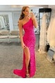 Usine Fourreau Balayage train Paillettes Velours Courte Robes de bal