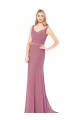 Usine Fourreau Col Haut Mousseline Longue Robes demoiselle d'honneur / Robes de bal
