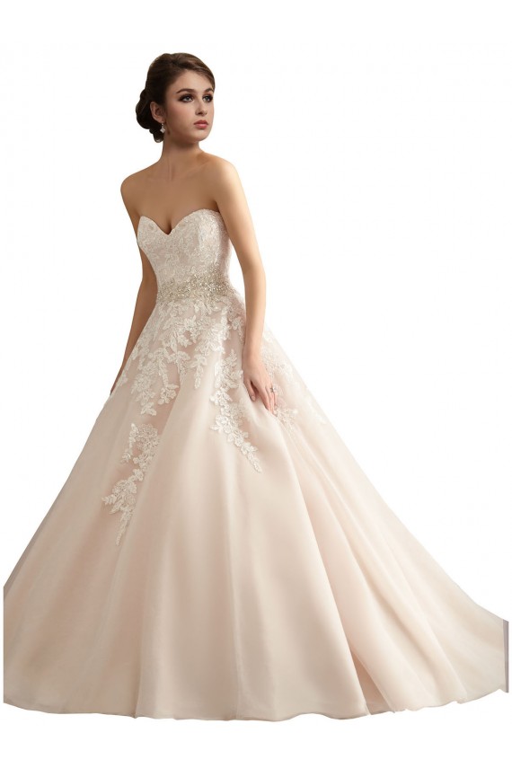 Usine Ivoire & Champagne Princesse Col V Traîne cathédrale Tulle Dentelle Robes de mariée