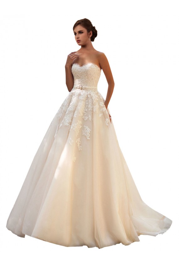 Usine Ivoire & Champagne Princesse Tulle Dentelle Robes de mariée