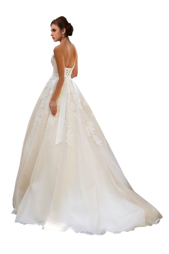 Usine Ivoire & Champagne Princesse Tulle Dentelle Robes de mariée