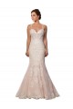 Usine Ivoire & Champagne Sirène Bretelles spaghetti Dentelle Boho Robes de mariée
