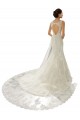 Usine Ivoire & Champagne Sirène Col V Tulle Dentelle Robes de mariée