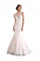 Usine Ivoire & Champagne Sirène Illusion Traîne cathédrale Tulle Dentelle Robes de mariée