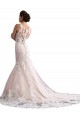 Usine Ivoire & Champagne Sirène Illusion Traîne cathédrale Tulle Dentelle Robes de mariée