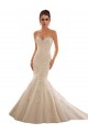 Usine Ivoire & Champagne Sirène Tulle Dentelle Robes de mariée
