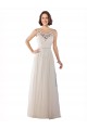 Usine Ivoire & Champagne Trapèze Illusion Balayage train Tulle Boho Robes de mariée