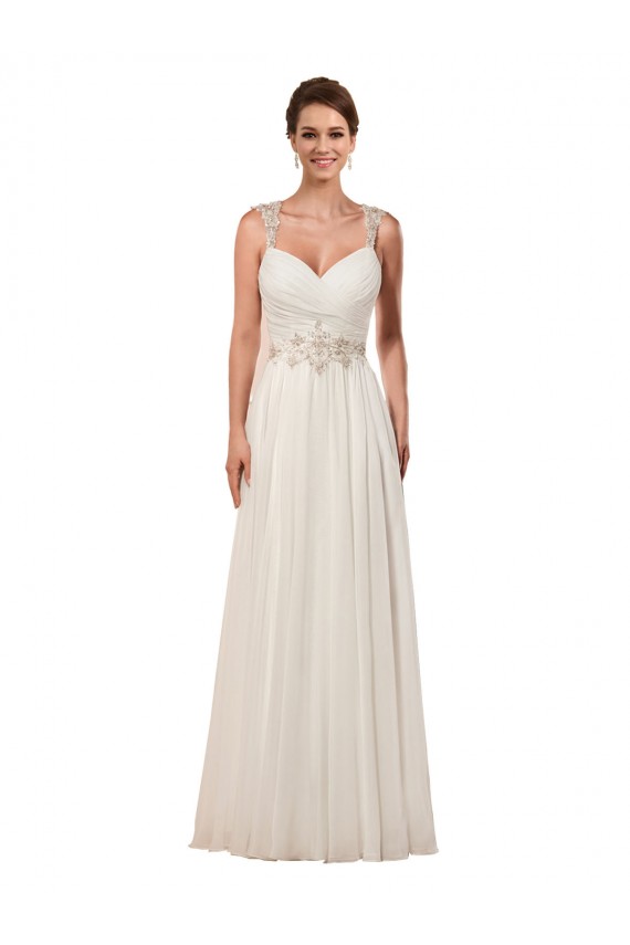 Usine Ivoire Fourreau Mousseline Robes de mariée