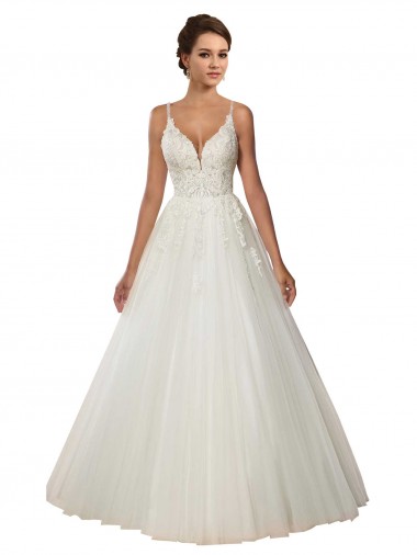 Usine Ivoire Princesse Bretelles spaghetti Tulle Dentelle Boho Robes de mariée