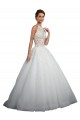 Usine Ivoire Princesse Col Haut Tulle Dentelle Robes de mariée