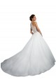 Usine Ivoire Princesse Col Haut Tulle Dentelle Robes de mariée