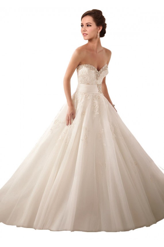 Usine Ivoire Princesse Satiné Tulle Dentelle Robes de mariée