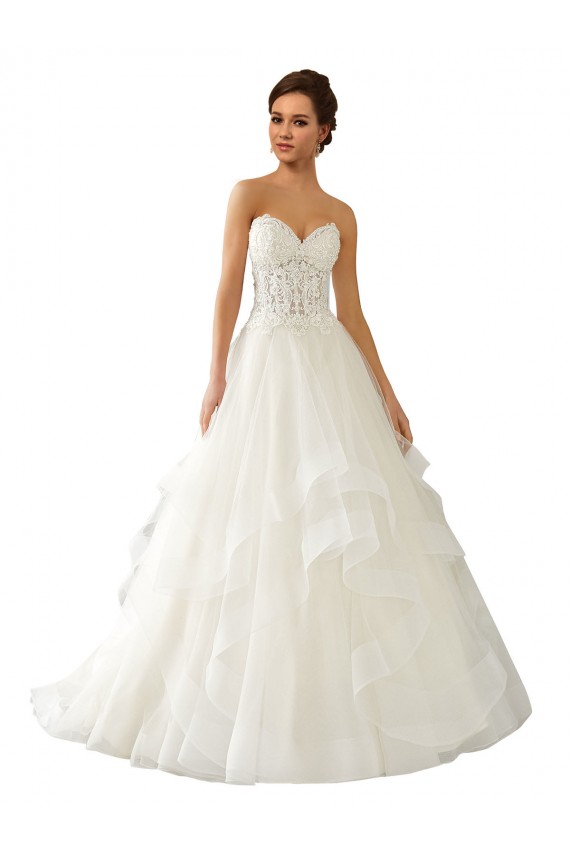 Usine Ivoire Princesse Satiné Tulle Dentelle Robes de mariée