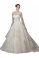 Usine Ivoire Princesse Scoop Sans bretelle Tulle Dentelle Robes de mariée