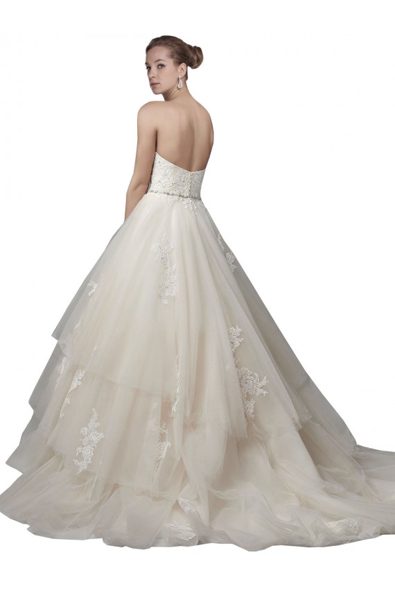 Usine Ivoire Princesse Scoop Sans bretelle Tulle Dentelle Robes de mariée