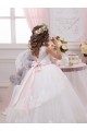 Usine Ivoire Princesse Tulle Dentelle Longue Robes de demoiselle d'honneur - fillette