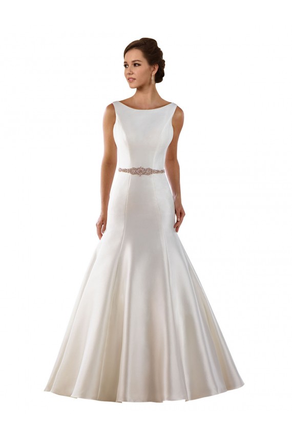 Usine Ivoire Sirène Bateau Satiné Robes de mariée