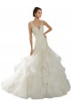Usine Ivoire Sirène Col V Tulle Robes de mariée