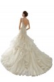 Usine Ivoire Sirène Col V Tulle Robes de mariée