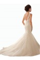 Usine Ivoire Sirène Illusion Tulle Dentelle Robes de mariée