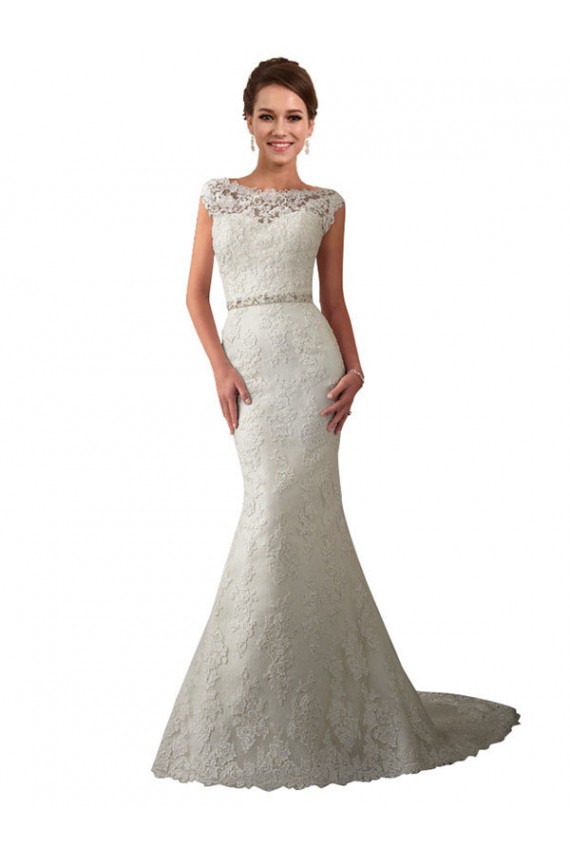 Usine Ivoire Sirène Illusion Tulle Dentelle Robes de mariée
