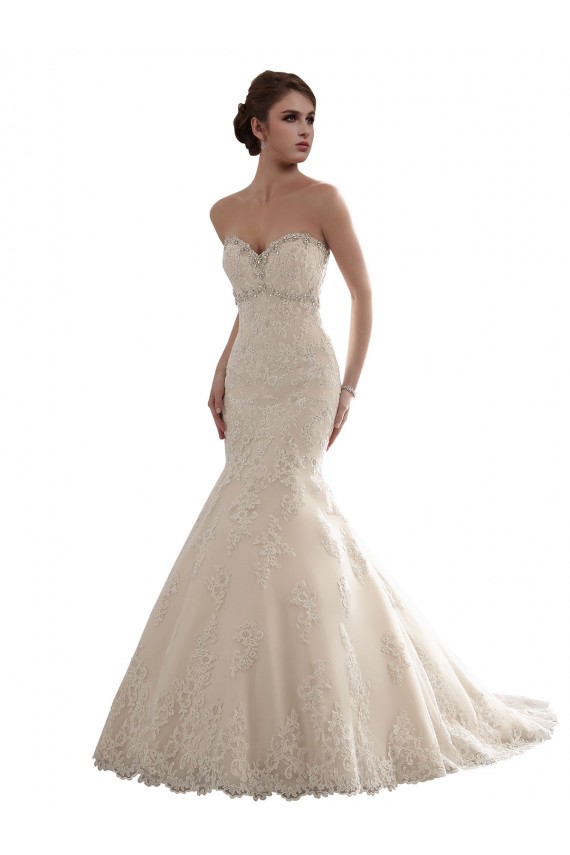 Usine Ivoire Sirène Tulle Dentelle Classique Robes de mariée